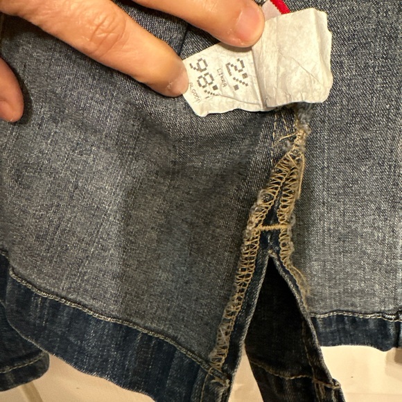 Vintage “Chipieco” denim jacket Jean Shirt Button Front Straight Sleeves Women’s - Picture 6 of 8